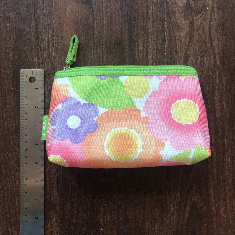 Clinique Floral Makeup Cosmetic Bag View 5